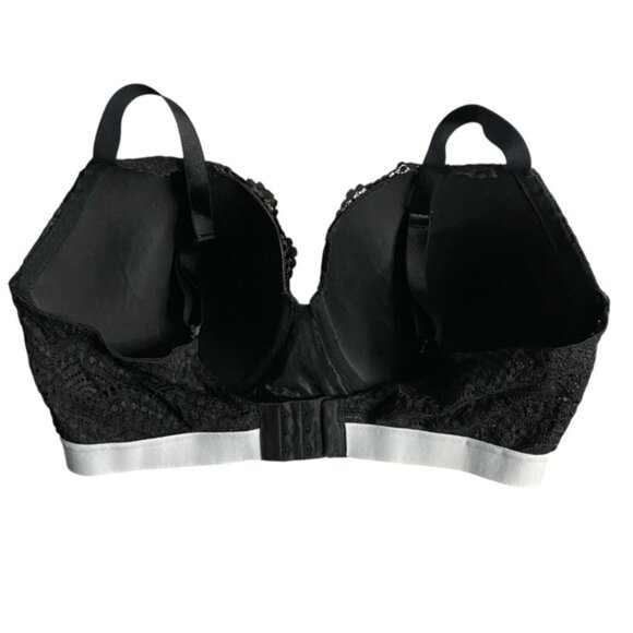 Victoria's Secret Women's Black Lace T-Shirt Push Up Plunge Bra - Picture 8 of 8